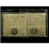 Image 1 : Lot of 2 ICCS graded 5¢, 1896 EF-40,1901 VF-3