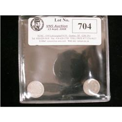 Lot of 2 Edwardian,5¢, Includes 1908 and 1910