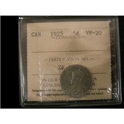 1925 5¢ ICCS VF-20
