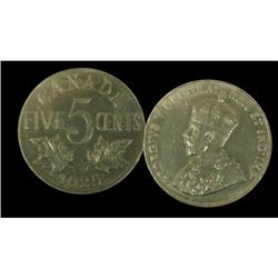 1925 5¢ ICCS AU55, key date if above average