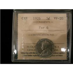 1926 Far 6 5¢ ICCS VF-20