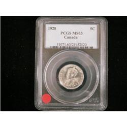 1928 5¢ PCGS MS-63