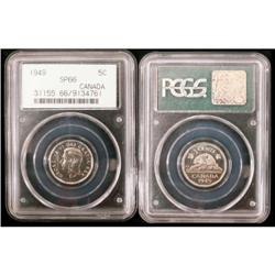1949 5¢ PCGS SP66.  A gem issue absolutely fl