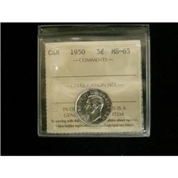 1950 5¢ ICCS MS65