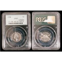 1950 5¢ PCGS SP65.  Blast white example