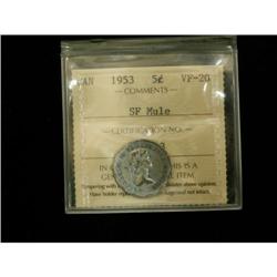 1953 5¢ SF Mule ICCS VF20