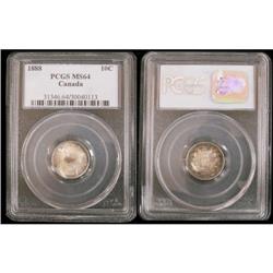 1888 10¢ PCGS MS64.  A Gem Victorian issue wi
