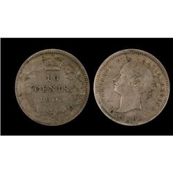 1893 Round Top Obv6 10¢  ICCS Fine-15