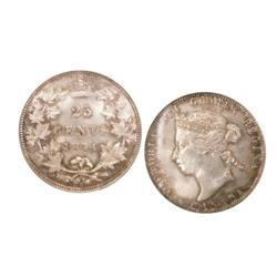 1874H 25¢ PCGS MS-64, nicely toned. The  Belz