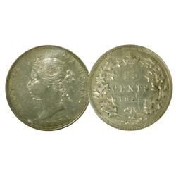 1885 25¢ ICCS EF-40, lightly toned. A very sc