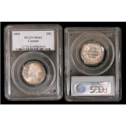 1892 25¢ PCGS/ICCS MS63.   Another fully lust