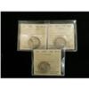 Image 1 : Lot of 3 ICCS graded 25¢; 1929 VF-30 (2), 193