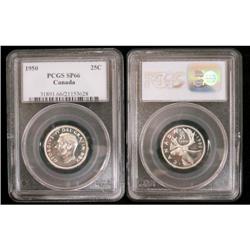 1950 25¢ PCGS SP66.  A superb high grade spec
