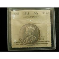 1911 50¢ EF-40, brilliant