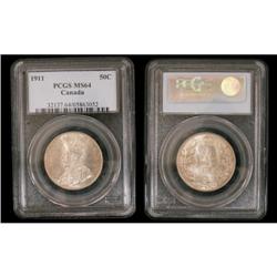 1911 50¢ PCGS MS64.  An absolute near Gem exa