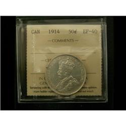 1914 50¢ ICCS EF40 a nice full white coin