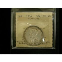 1934 50¢ ICCS EF40, well struck and problem f