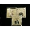 Image 1 : Lot of 3 ICCS  graded  fifty cents; 1962 Came