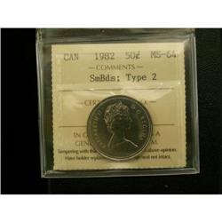1982 50¢ Sm bds, type 2 ICCS MS64, a popular