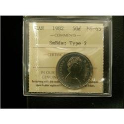 1982 50¢ Sm bds, type 2 ICCS MS65, a popular