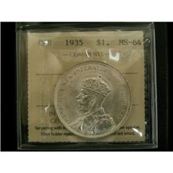 1935 $1 ICCS MS-64