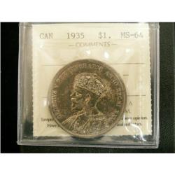 1935 $1 ICCS MS-64
