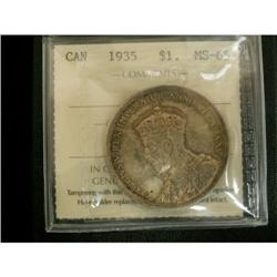 1935 $1 ICCS MS-65
