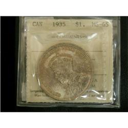 1935 $1 ICCS MS-65