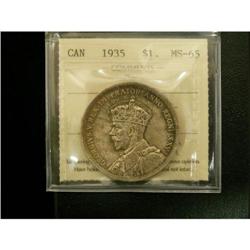 1935 $1 ICCS MS65, a wonderful Gem first issu