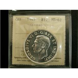 1945 $1 ICCS MS-62