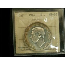 1947 Blunt 7 $1 ICCS MS-63