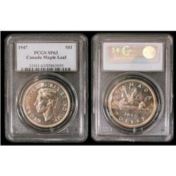 1947 Maple Leaf $1 PCGS/ICCS SP63.  Full whit