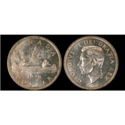 1948 $1 PCGS MS63, lightly toned, a nice exam