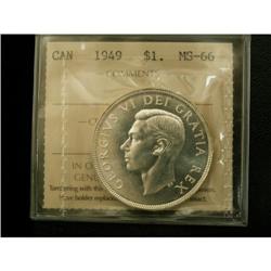 1949 $1 ICCS MS66, a gem example
