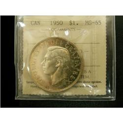 1950 $1 ICCS MS-65, a very nice and flashy ex