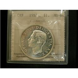 1951 $1 ICCS MS-64