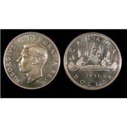 1951 $1 ICCS MS65, fully white and lustrous.