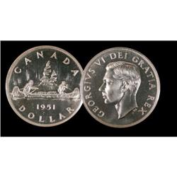 1951 $1 ICCS PL67,  fully white and lustrous.