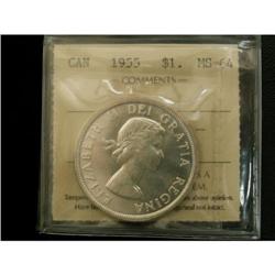 1955 $1 ICCS MS64, nice example