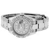 Image 5 : Rolex Ladies New Style Quickset Datejust Silver String Diamond Pyramid Oyster Pe
