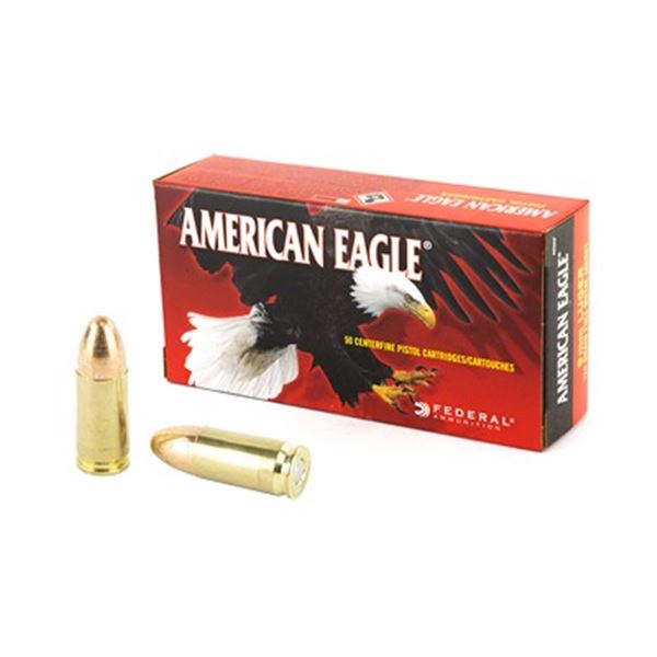 FED AM EAGLE 9MM 124GR FMJ - 50 Rds