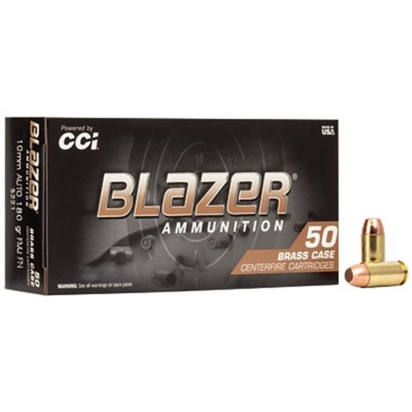 BLAZER 10MM AUTO 180GR FMJ - 50 Rds