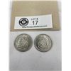 Image 1 : 1961 and 1966 Canadian Silver Fifty Cent Coins