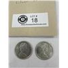 Image 2 : 1966 and 1965 Canadian Silver Fifty Cent Coins