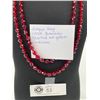 Image 3 : Antique Long Czech Bohemian Faceted Red Glass Necklace
