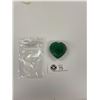 Image 1 : Rough Mineral Polished Emerald Huge 498.60 CT 99.72 Grams 50 x50x 27 mm Heart Cut Brazil Color Enhan