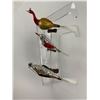 Image 2 : Lot of 3 Very Nice Bird Christmas Ornaments