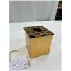 Image 2 : Mike and Ally NYC Handcrafted Designer Gold and Black Enamel Tissue Box Original Cost $350 Like New