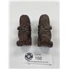 Image 2 : 2 Small Wooden Chinese Figurines 4.5 Inches Tall
