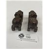 Image 3 : 2 Small Wooden Chinese Figurines 4.5 Inches Tall